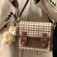 Tweed Plaid Satchel Crossbody Bag (3 Colors)