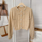Cropped Pearl Cardigan