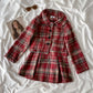 Berry Plaid Jacket & Skirt Set (Red)