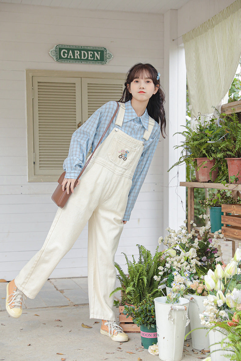 Bear Delivery Overalls (White)