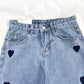 Embroidered Heart Jeans (2 Colors)