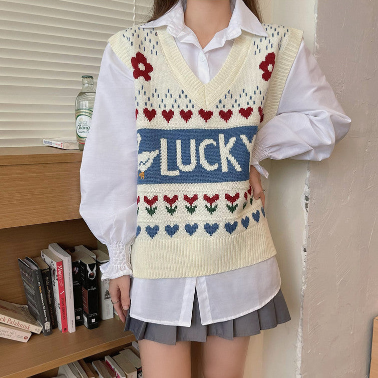 Lucky Ducks Vest (White)