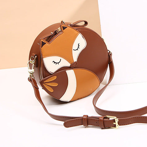 Sleepy Fox Crossbody Bag (Brown)