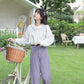 Embroidered Floral Pocket Jeans (Purple)