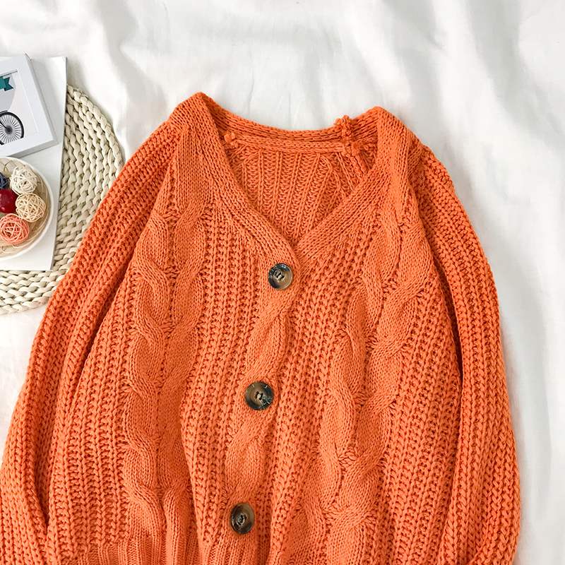 Burnt orange hot sale chunky cardigan