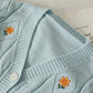 Embroidered Daisy Diamond Cardigan (2 Colors)