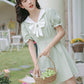 Sweet Sailor Button Mini Dress (Green)