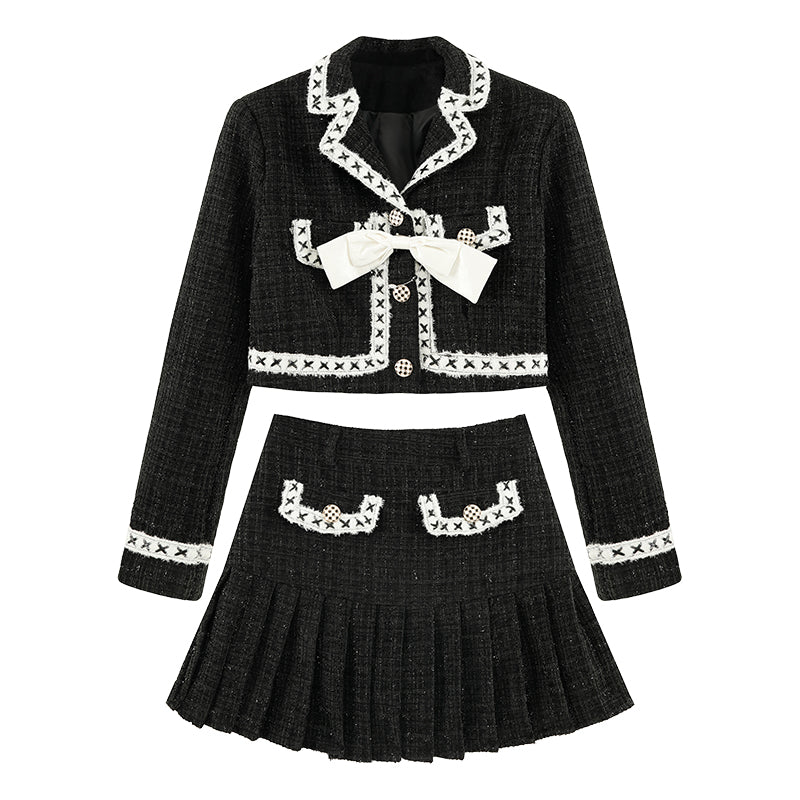 Simple Chic Tweed Set (Black) – Megoosta Fashion