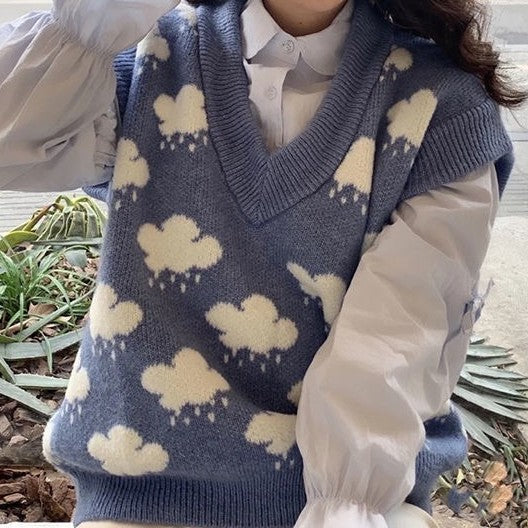 Cloud Sweater Vest (2 Colors) – Megoosta Fashion