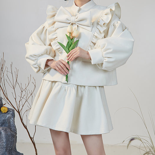 Snow Puff Jacket / Skirt (White)