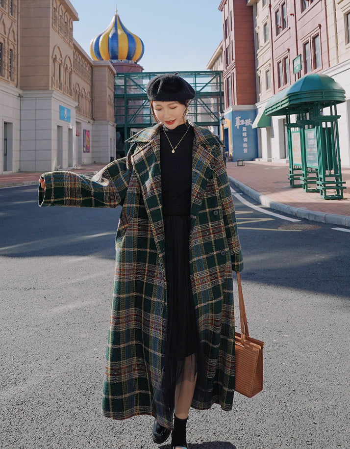 Colorful on sale plaid coat