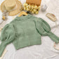 Sunflower Collared Cardigan (Sage)