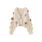 Chunky Knit Daisy Cropped Cardigan (3 Colors)