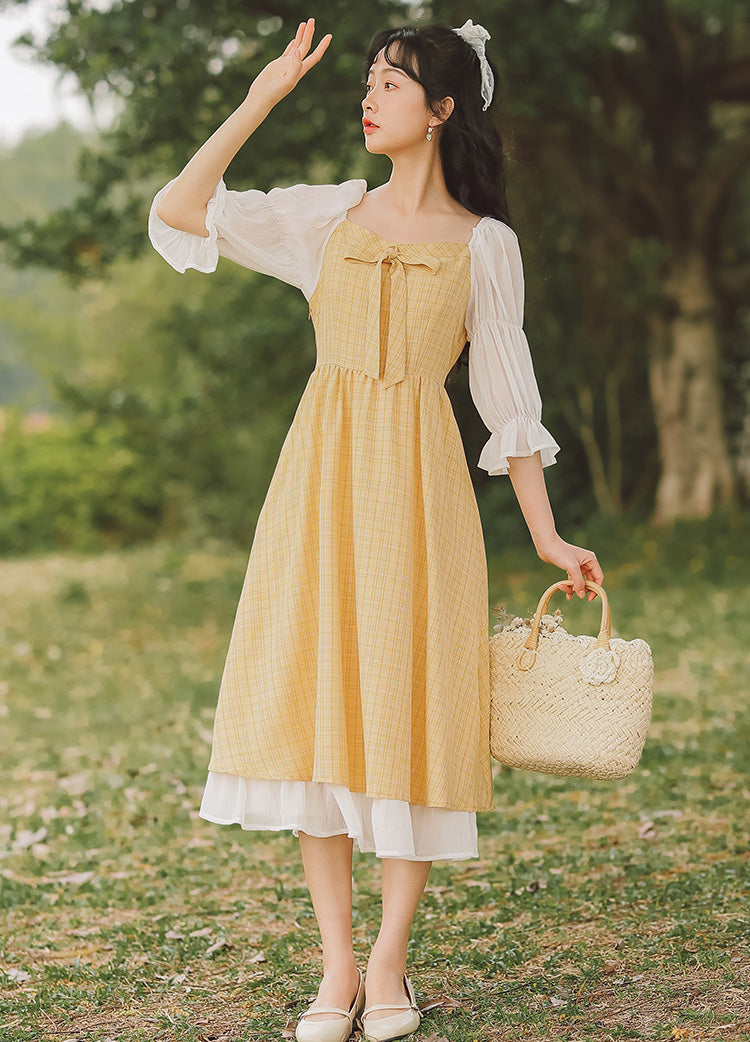 Garden Plaid Midi Dress (3 Colors)