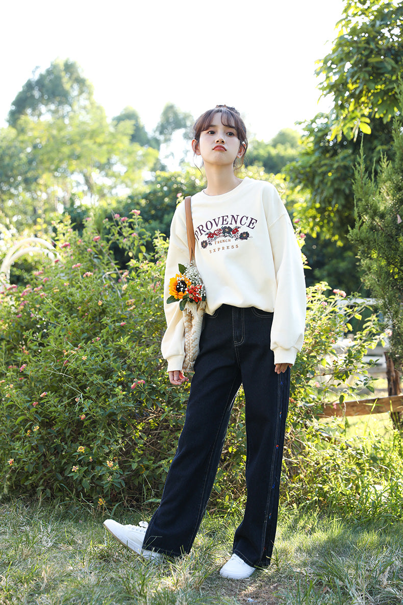 Provence Floral Sweatshirt (Cream)