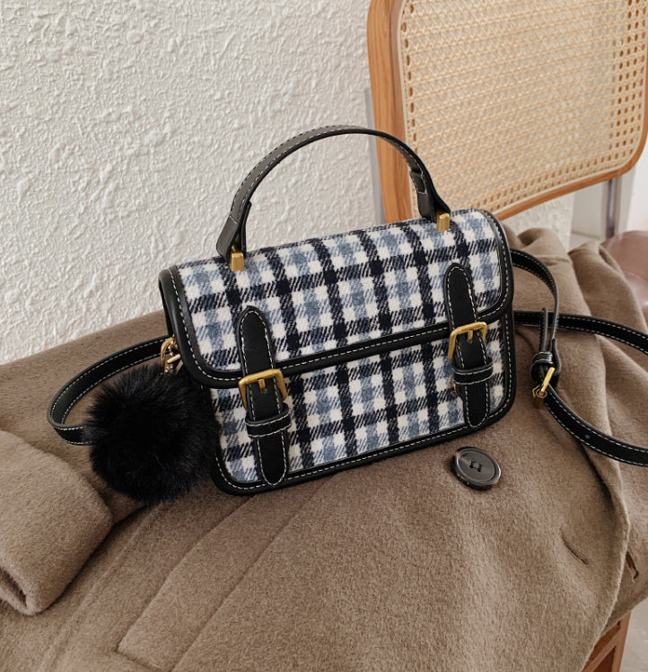 Plaid satchel best sale