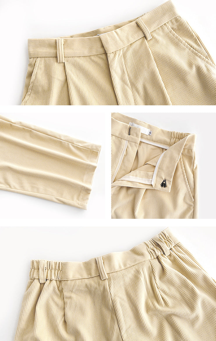 Corduroy Zip Up Pants (6 Colors)