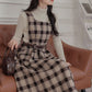 Academia Plaid Pinafore Midi Dress (2 Colors)