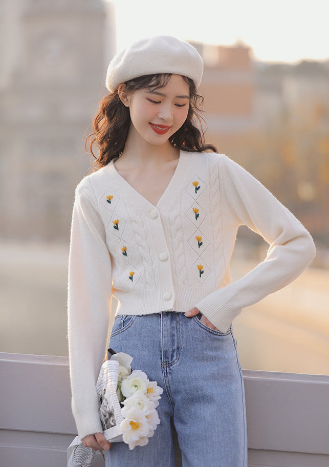 Little Tulip Cropped Cardigan (4 Colors)