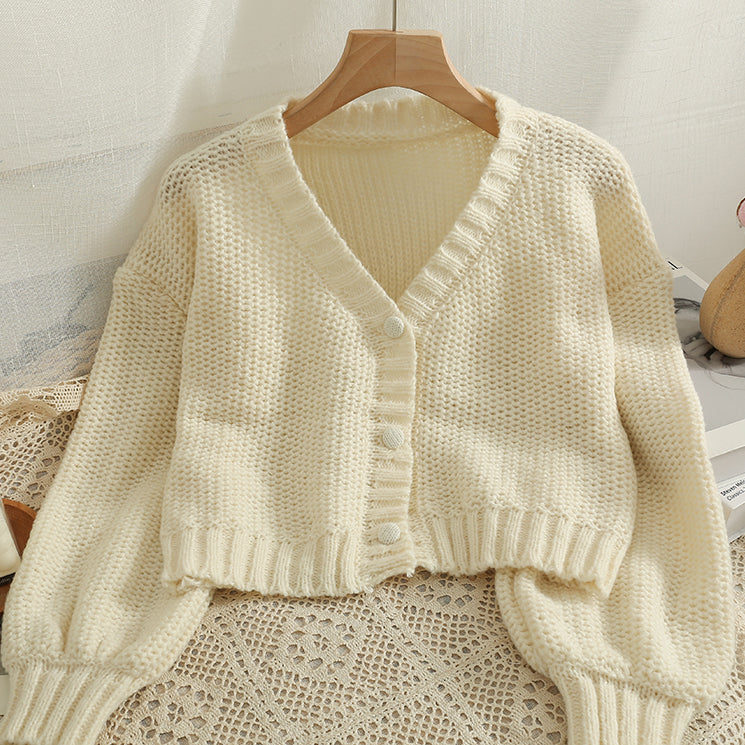 Baby Cropped Cardigan (5 Colors)