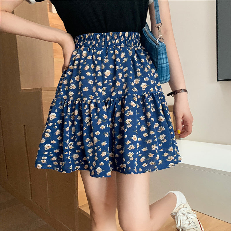 Colorful floral outlet mini skirt