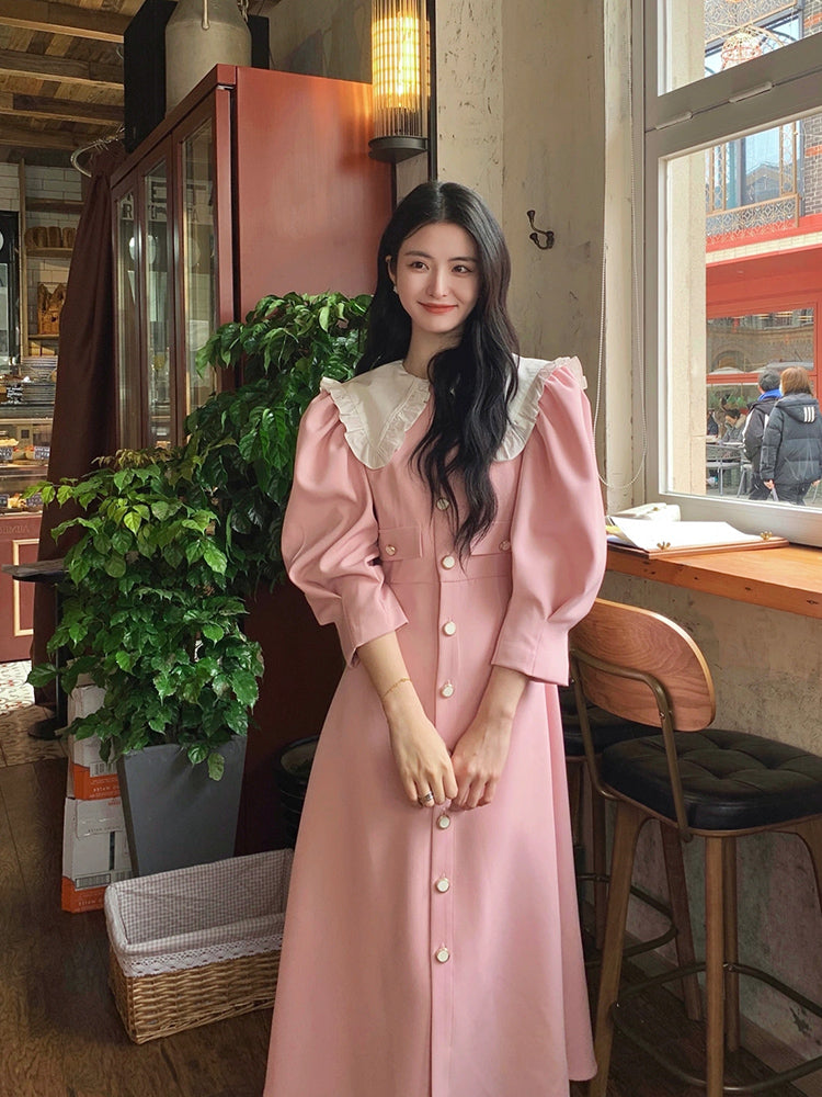 cherry blossom midi dress Donna Morgan Long Sleeve Midi Dress - Cherry/ Pink