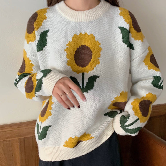 Sweater with sunflowers new arrivals