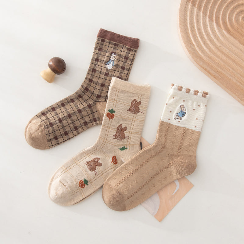 Peter Rabbit Sock Set (Brown)