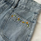 Embroidered Flower Vines Jeans (Light Denim)