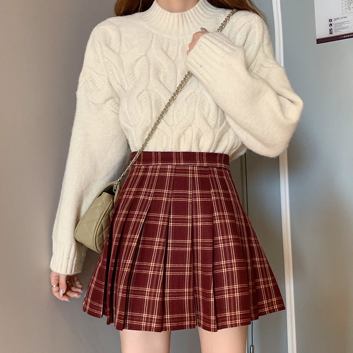 Varsity Plaid Tennis Skirt (3 Colors)