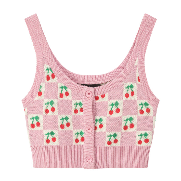 Cherry Checkerboard Vest (Pink)