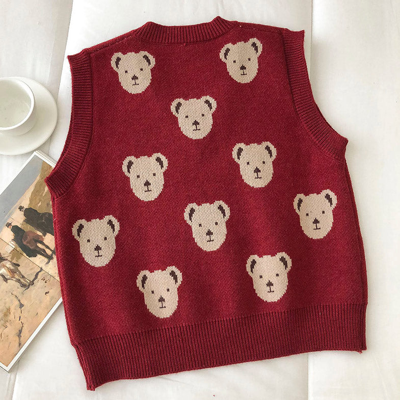 Bear Necessities Sweater Vest (3 Colors)