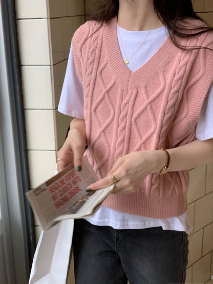 Everyday Cable Knit Vest (6 Colors)