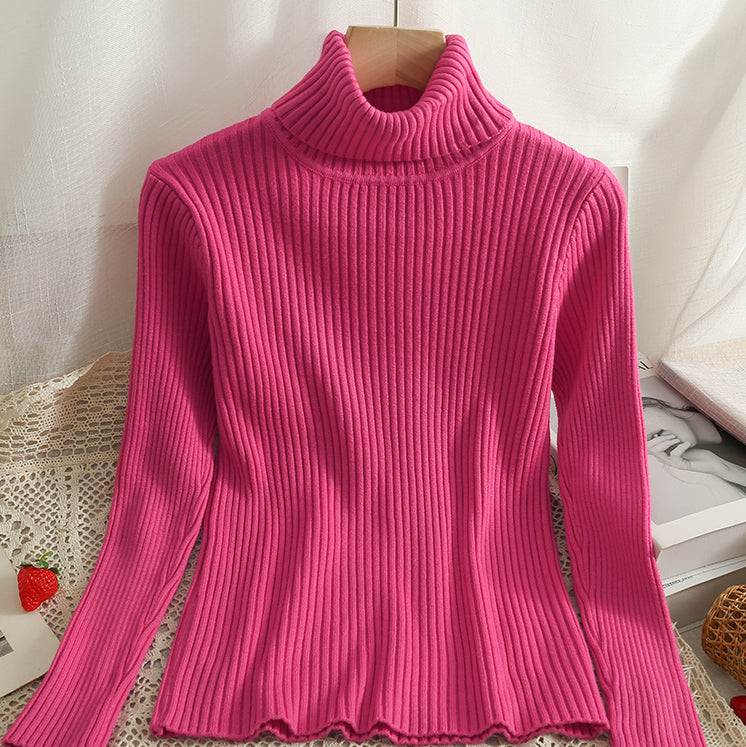 Chunky Ribbed Turtleneck Sweater (15 Colors)