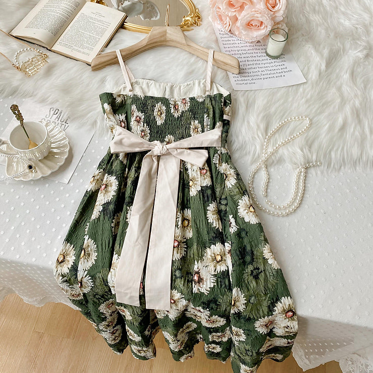 Daisy Cottage Cami Dress (Green)