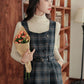 Academia Plaid Pinafore Midi Dress (2 Colors)