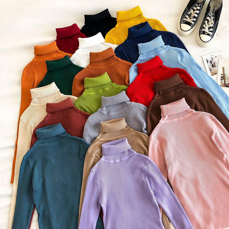 Basic Turtleneck Sweater (15 Colors)