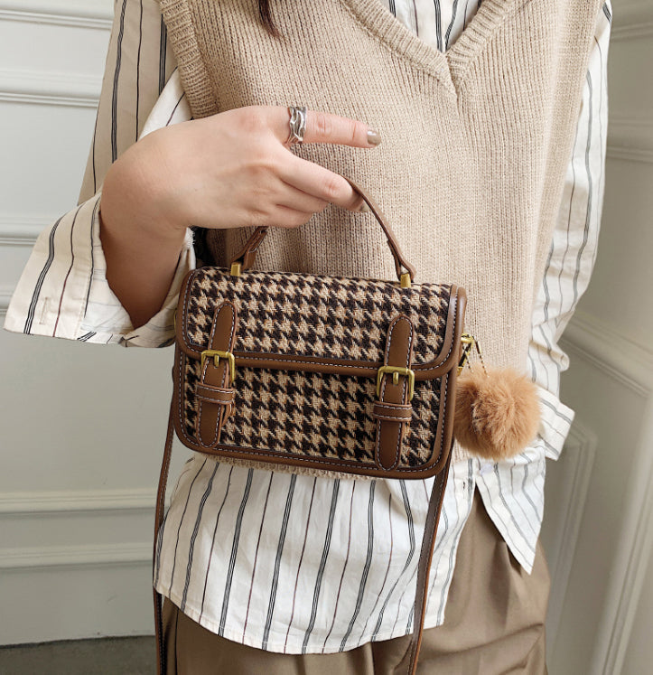 Plaid Mini Satchel Crossbody Bag (3 Colors)