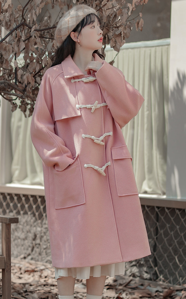 Pink hot sale duffle coat