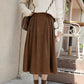 Corduroy Bow Midi Skirt (3 Colors)