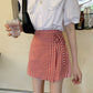 Gingham Asymmetrical Skirt (2 Colors)