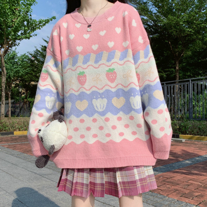 Strawberry Cupcake Sweater (Pink)