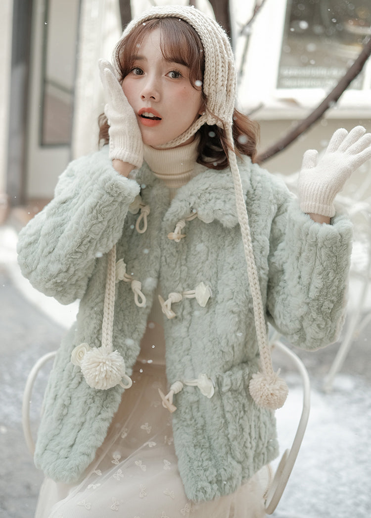 Little Rose Toggle Fur Coat (3 Colors)