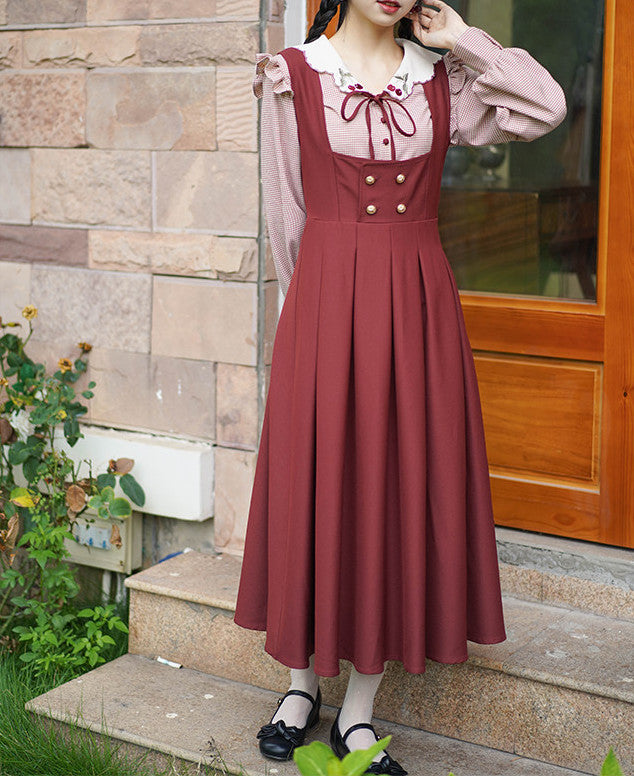 Cherry Picking Blouse & Dress (Red)