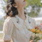 Wildflower Embroidered Blouse (Cream)