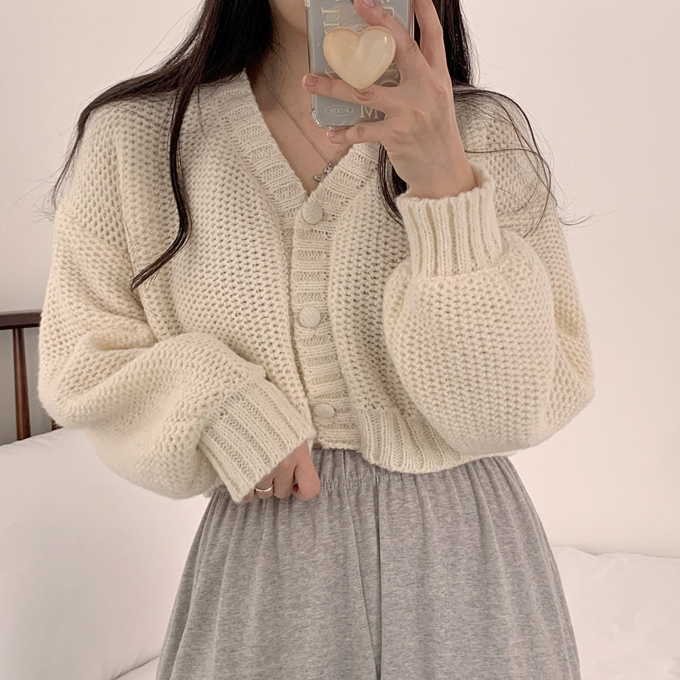 Baby Cropped Cardigan (5 Colors)