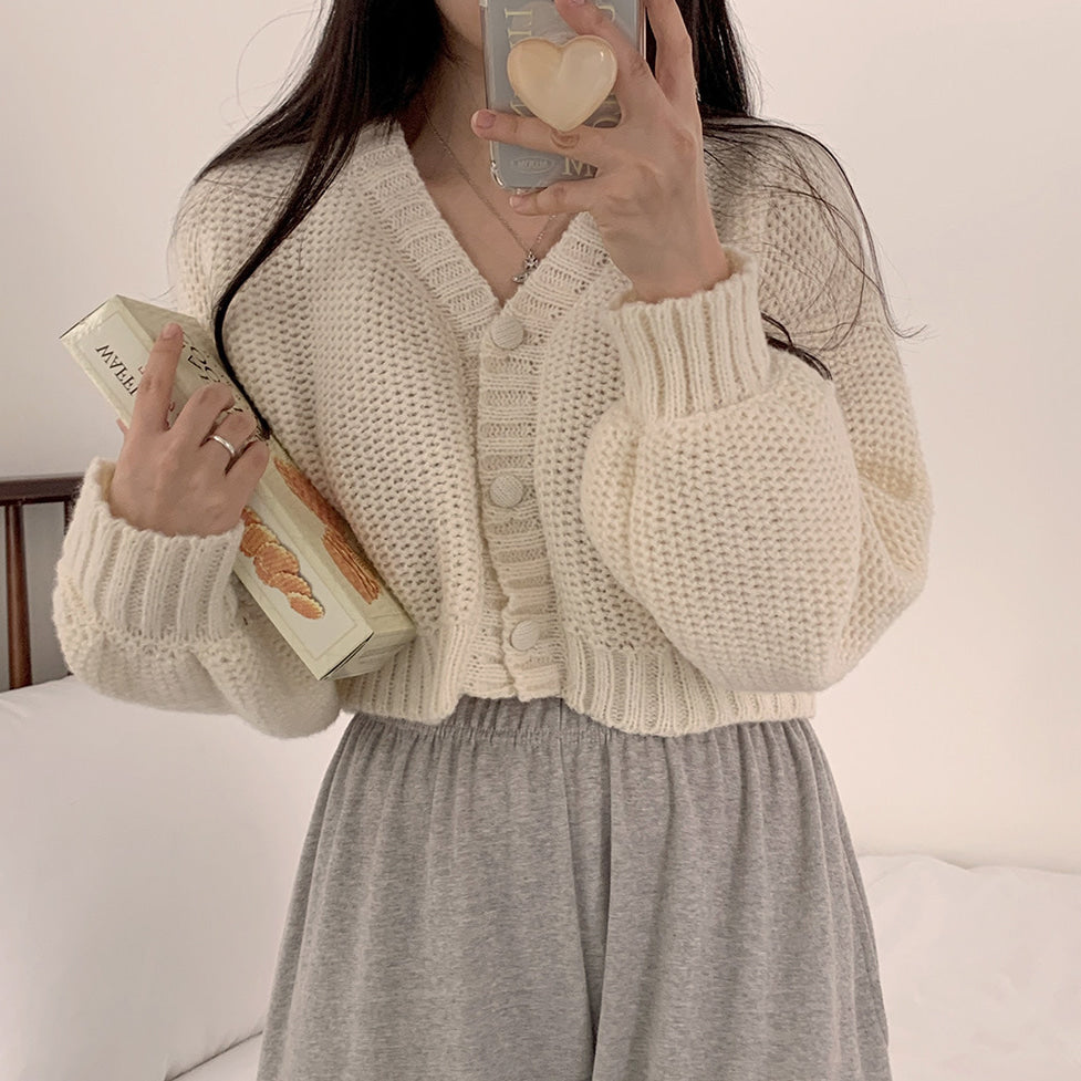 Baby Cropped Cardigan (5 Colors)