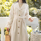 Button Down Trench Coat (White)