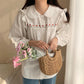Daisy Chain Embroidered Button Up Shirt (White)