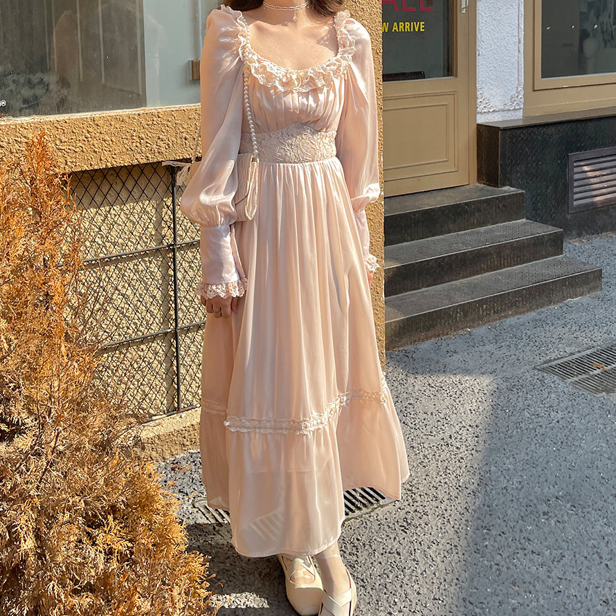 Sweet Romance Midi Dress (Pink)